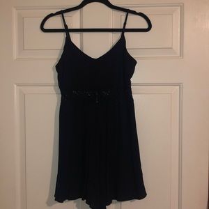 Navy Blue Cut-our Romper